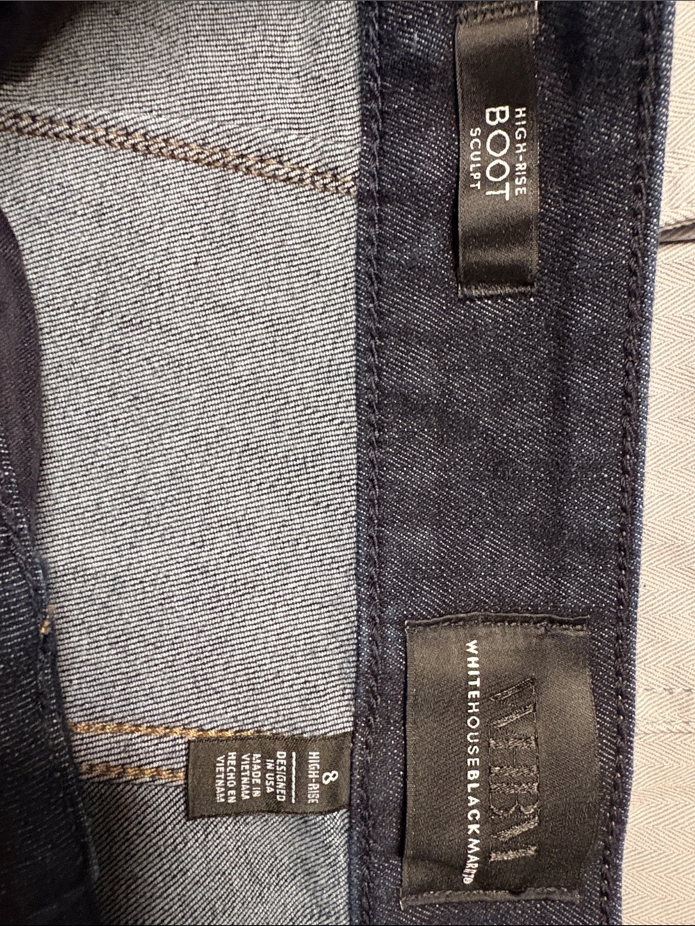 White House Black Market Men’s Bootcut Jeans - Dark Indigo